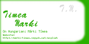timea marki business card